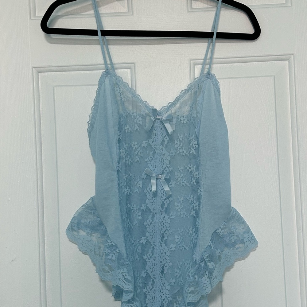 Dreamwear Lingere Lace Blue Teddy